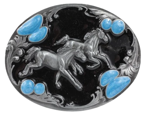 Mighty Horses Belt Buckle