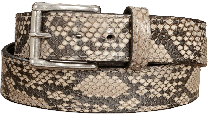 Men's Python Snakeskin Max Thickness Gun Leather Belt