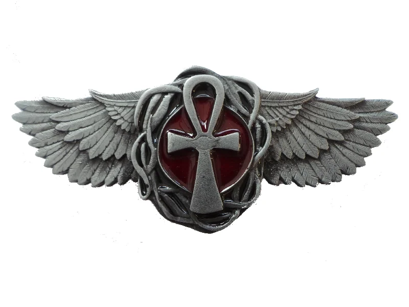 Osirian Cross and Wings Belt Buckle