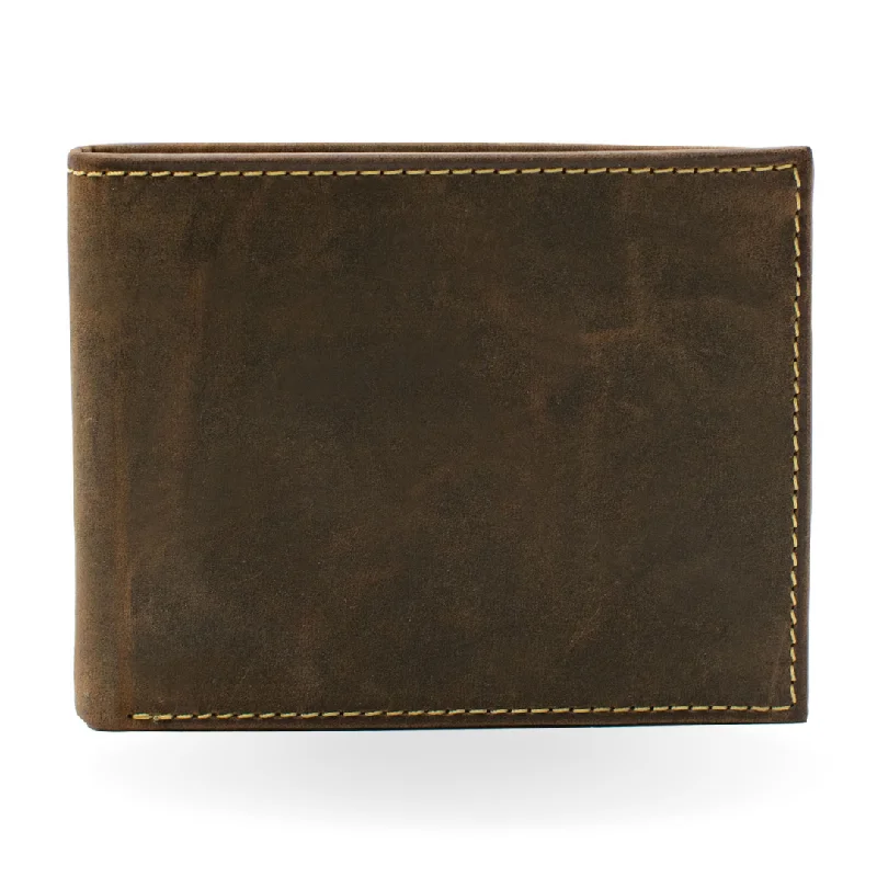 Randolph Bifold Distressed Leather Wallet by Nickel Smart®