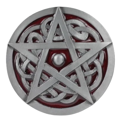 Red Pentagram Belt Buckle