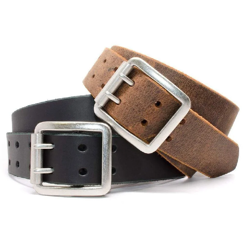 Ridgeline Trail Leather Belt Set by Nickel Smart®