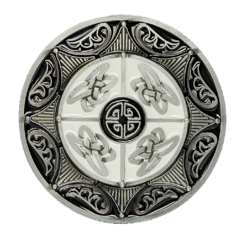 Celtic Round 8 Point Star Black Belt Buckle