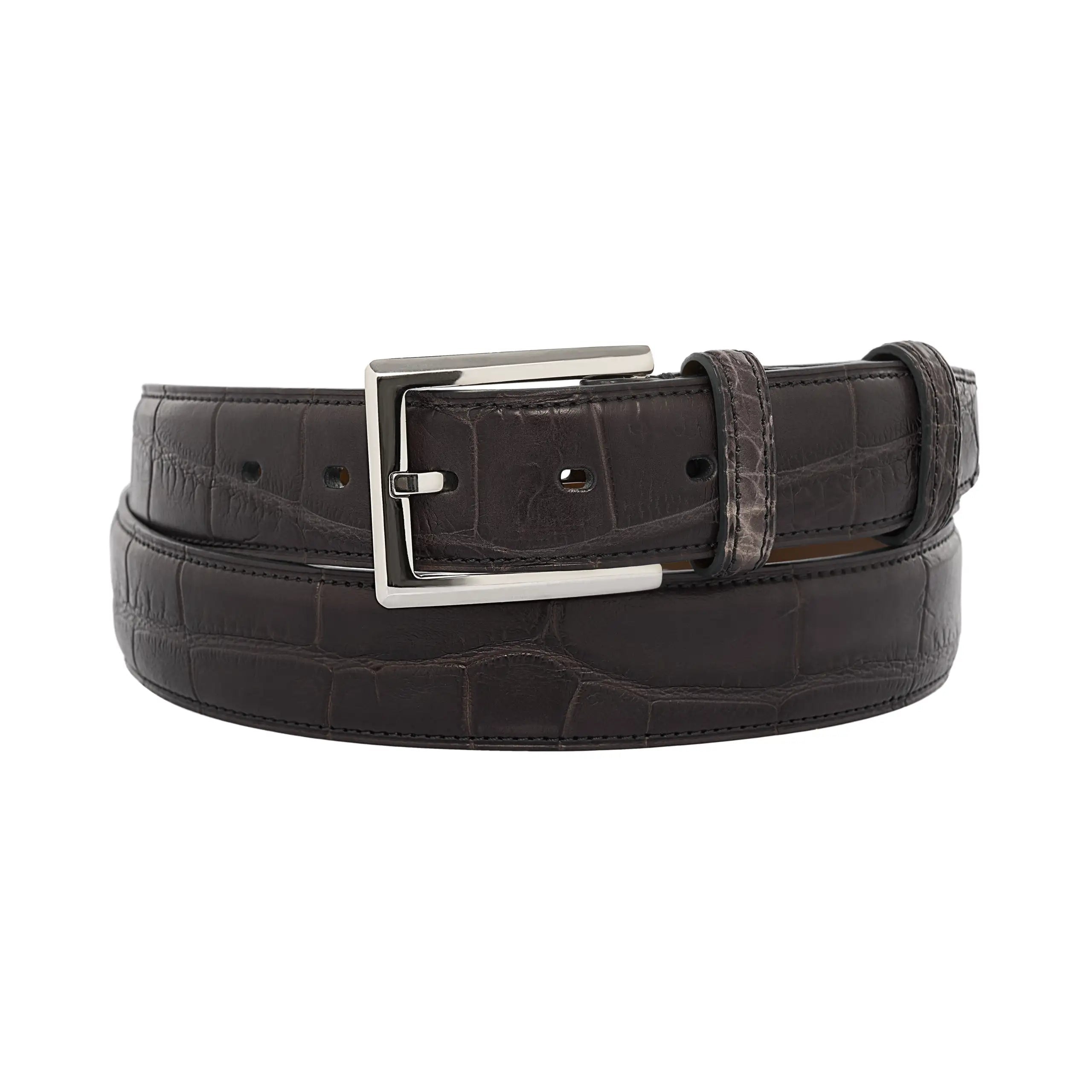 Alligator Belt in Grey/Brown