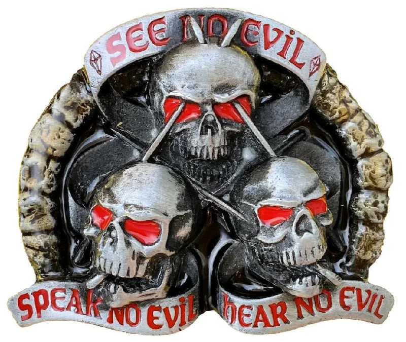 See no Evil Speak no Evil Hear no Evil Belt Buckle