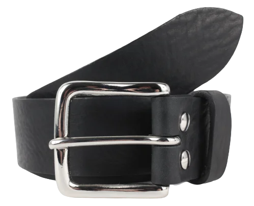 Black Leather Jean Belt