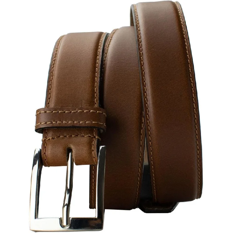 Uptown Tan Dress Belt by Nickel Smart®