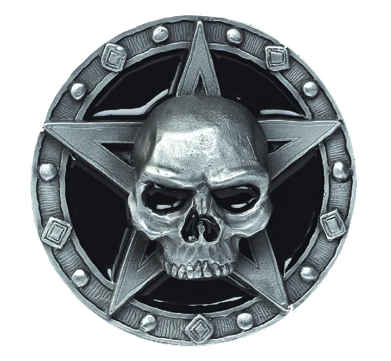 Skull Repent Black Belt Buckle