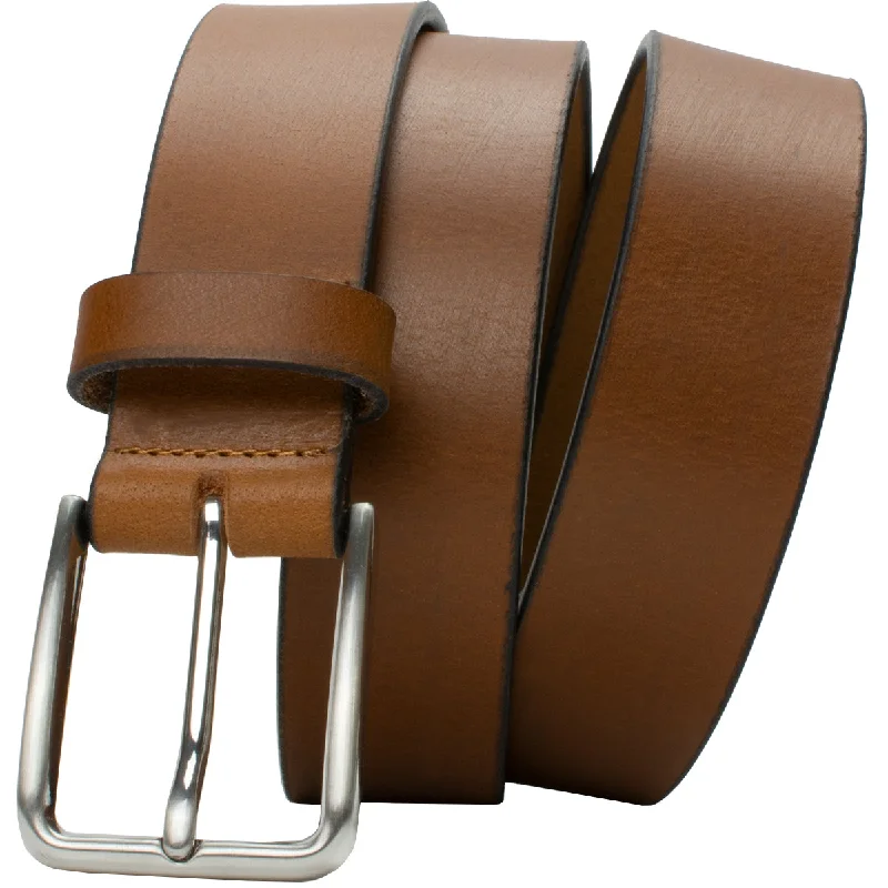 Slick City Brown Leather Belt by Nickel Zero®