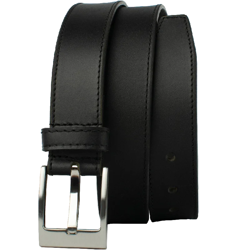 Square Wide Pin Black Belt by Nickel Smart®