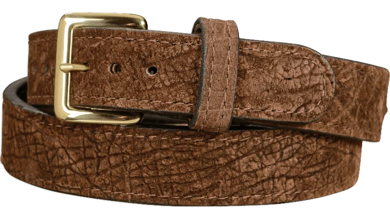 Men's Tan Hippopotamus Leather Belt