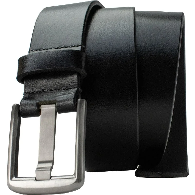 Titanium Wide Pin Black Belt by Nickel Smart®