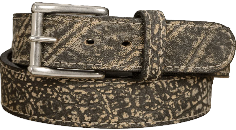 Men's Tree Bark Elephant Max Thickness Gun Leather Belt