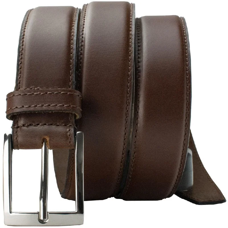 Uptown Brown Dress Belt by Nickel Smart®