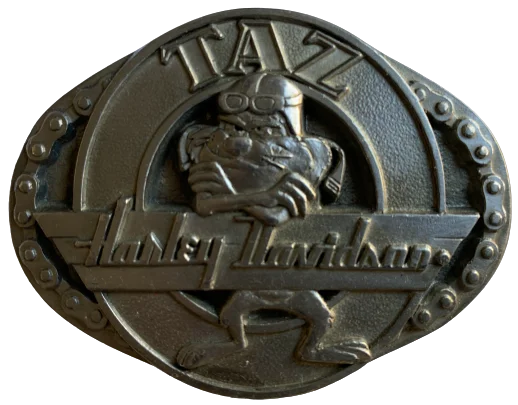 Warner Brothers TAZ Harley Davidson Belt Buckle