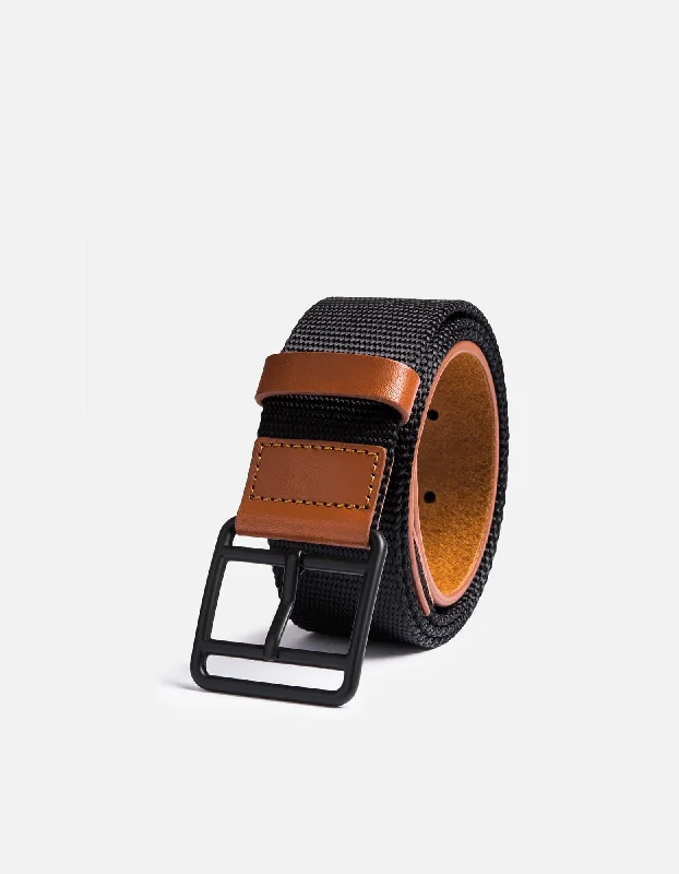 Webbing Belt, Black/Brown