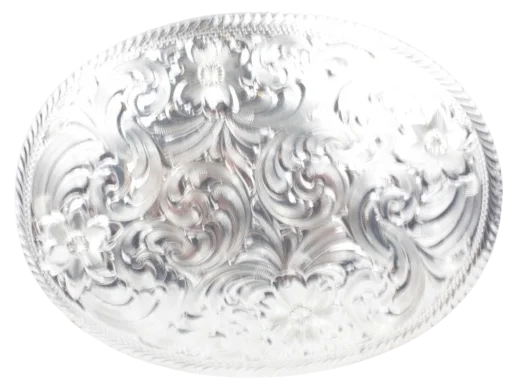 Western Flower Swirl Montana Silversmiths Big Sky Silver Belt Buckle