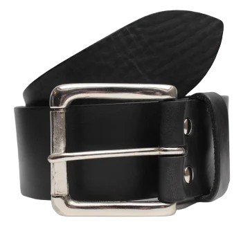 Wide Black Leather Belt