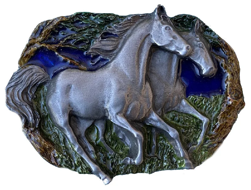 Wild Horses Belt Buckle