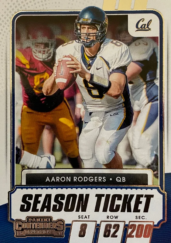 Aaron Rodgers Cal Berkeley Football Card Belts