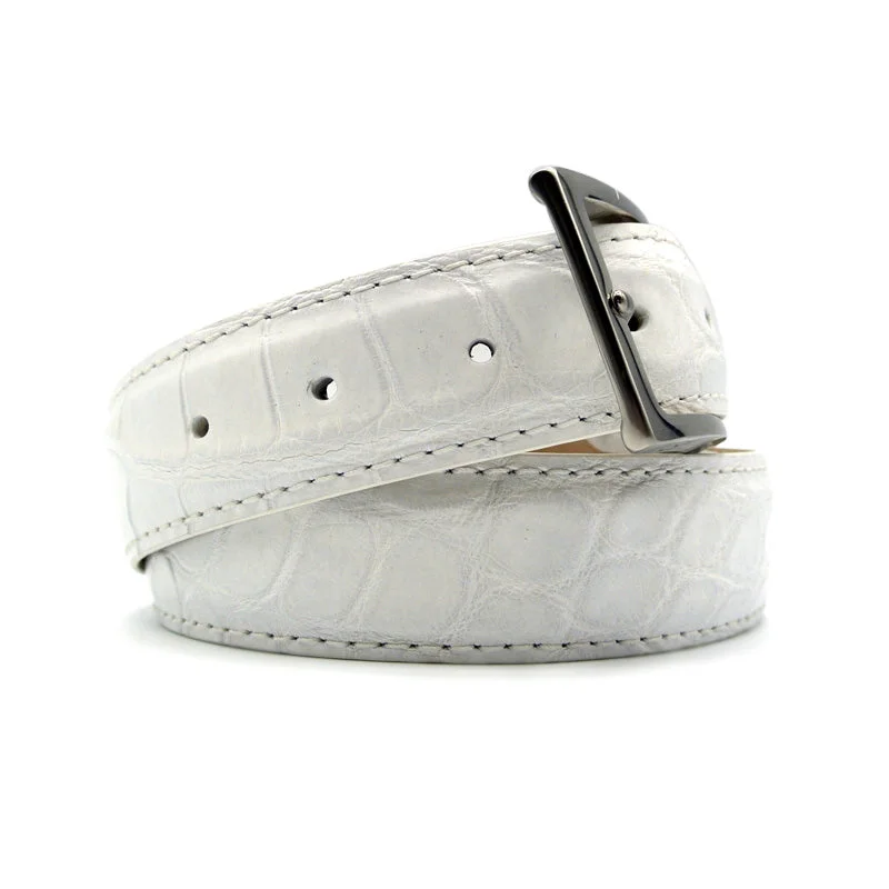 70-100-WHT ALLIGATOR Belt, White