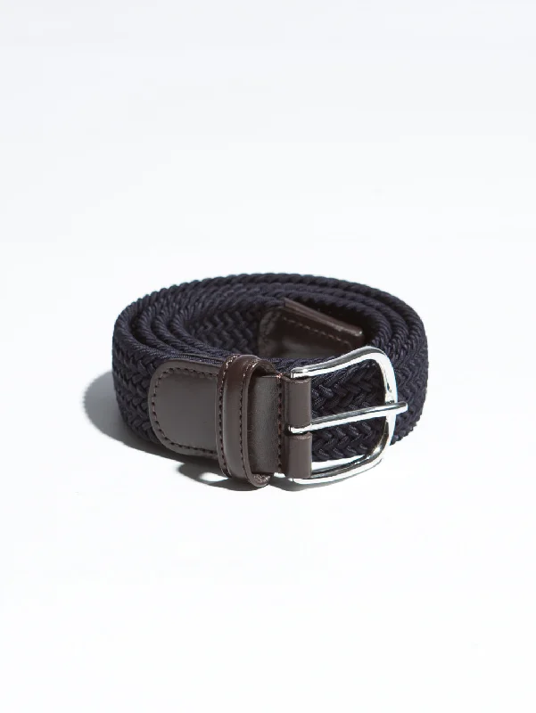 Stretch Woven Belt - Navy