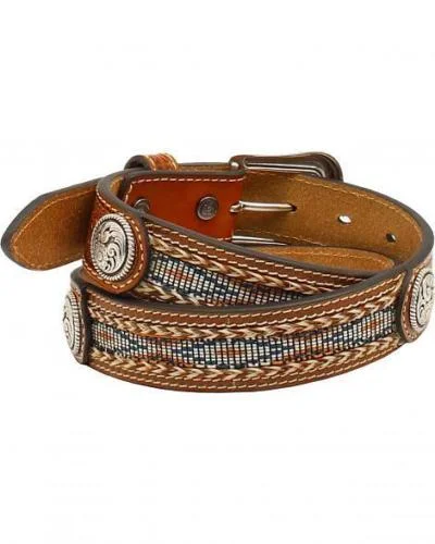 MF Western Ariat Boys Aztec Brown Belt Style A1301448