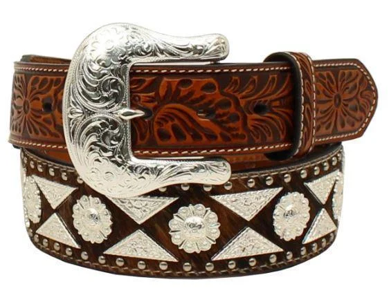 MF Western Ariat Men's Leather Diamond Concho Western Belt Style A1023808