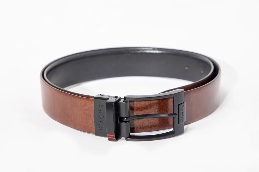 AU NOIR Reversible Belt | Desoto Black, Black-Brown