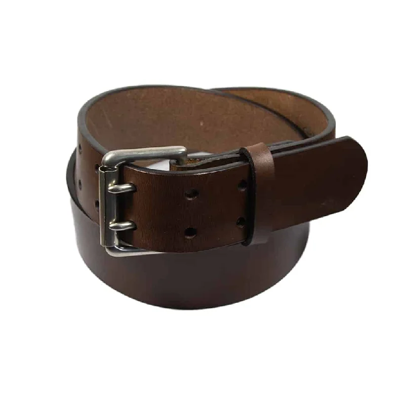 Barnes & Moore Heavyweight Belt - Oak Bark Conker/Nickel