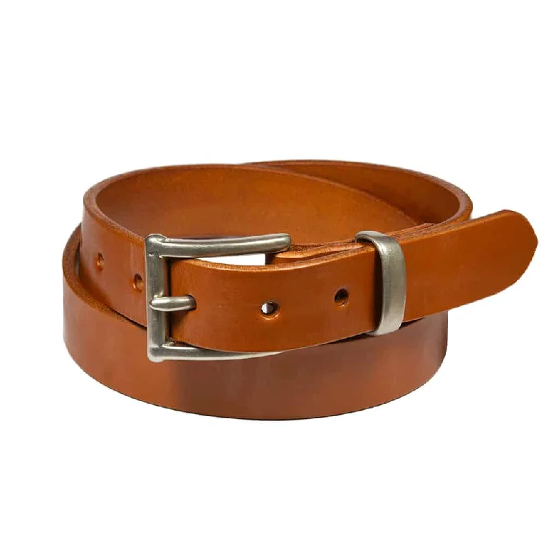 Barnes & Moore Slim Belt - Harness Tan/Nickel