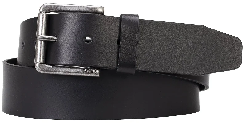 Boss Joris Black Leather Belt