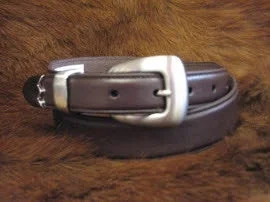 MF Western Brown Men's Belt Silver Style N2427202