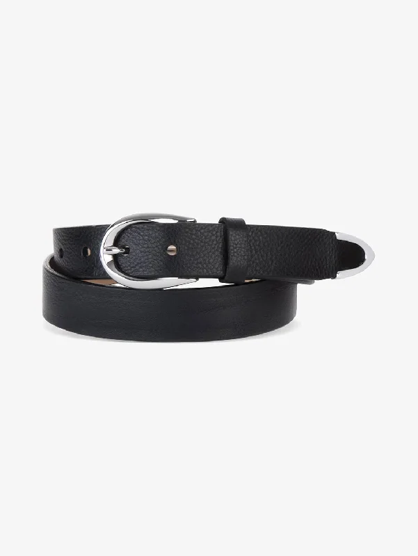 Domini Belt - Black Vacheta Silver