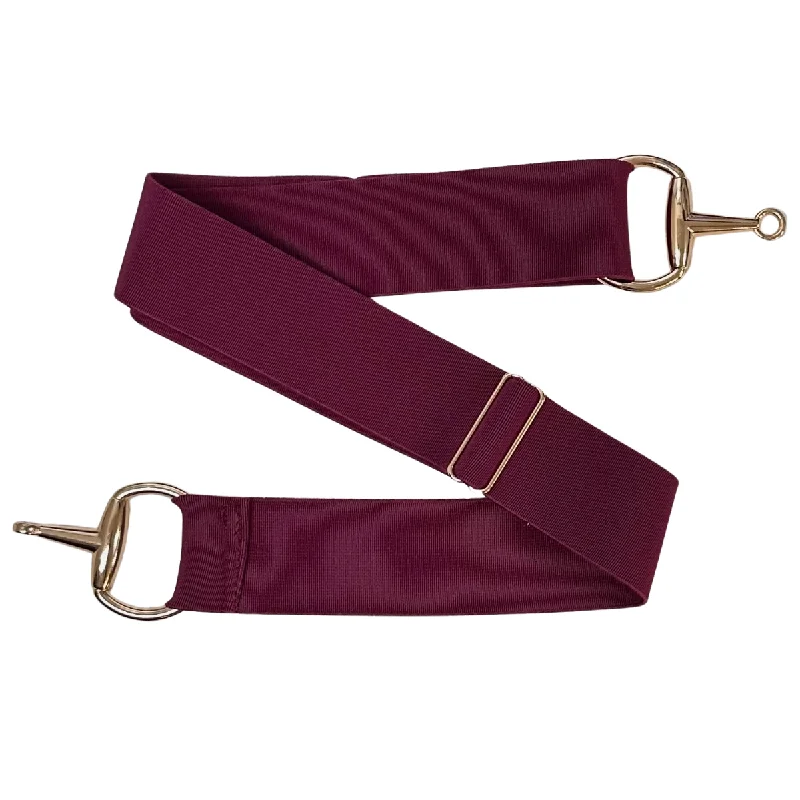 Elastic Snaffle Bit Belt in Mulberry - One Size