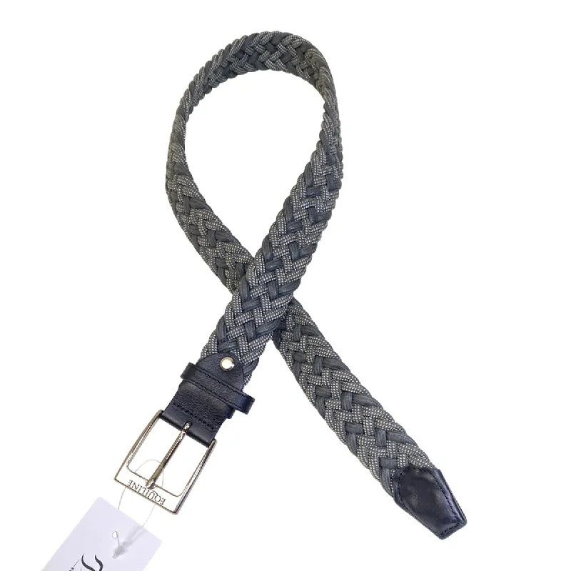 Equiline Clayc Elastic Braided Belt in Gray - Unisex Small