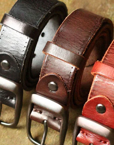 Genuine Leather Mens Leather Men Brown Black Belt for Men Cool Leather Belt