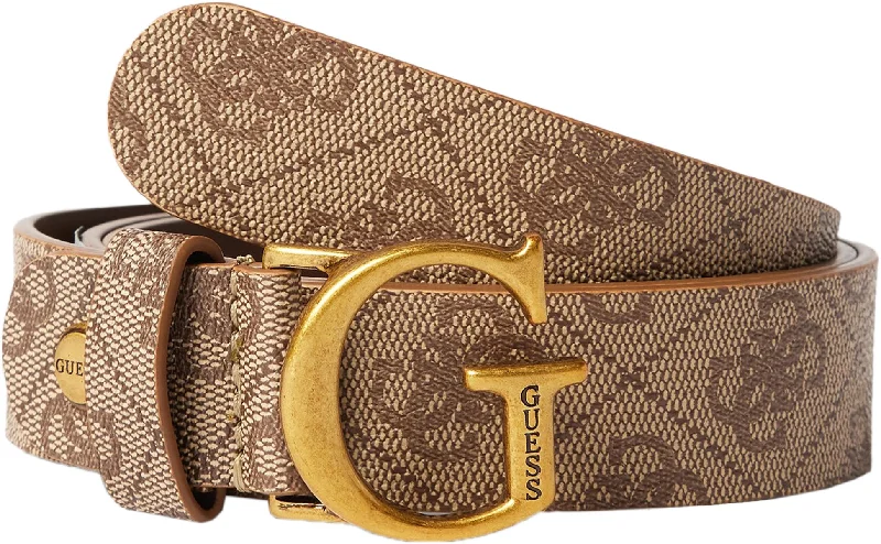 Guess Didi Adjustable Belt In 4G Lattee For Women