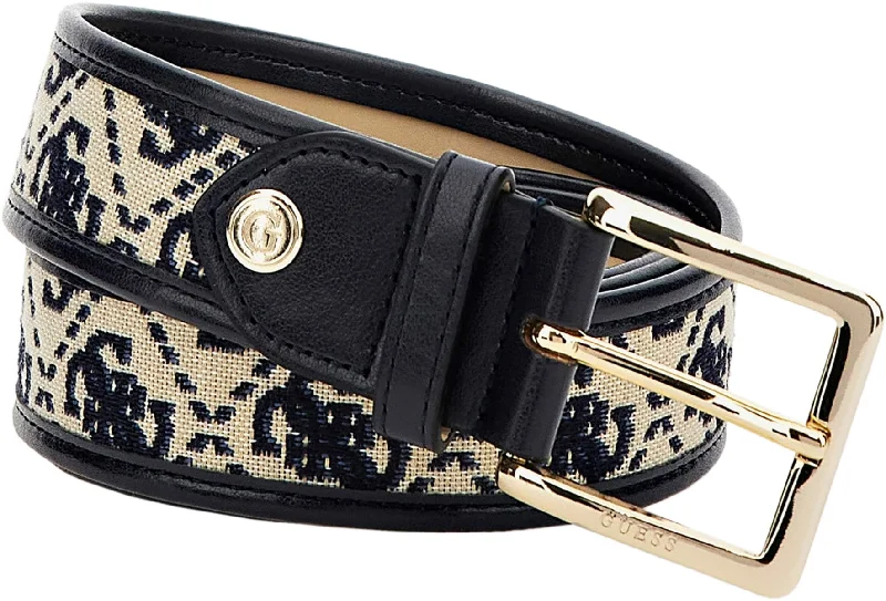 Guess Katey 4G Belts In Navy Beige For Women