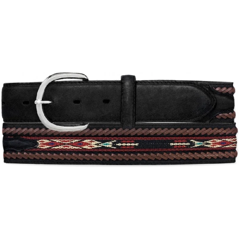 Leegin Mens Laced Edge Horse Hair Ribbon Belt Style 5A103