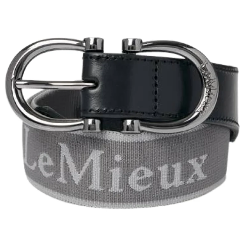 LeMieux Elasticated Belt in Dark Grey - Medium