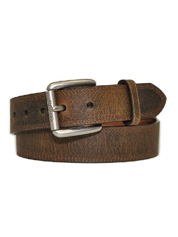 MF Western Ariat Mens Aged Bark Earth Triple Stitch Roller Belt Style A10011713