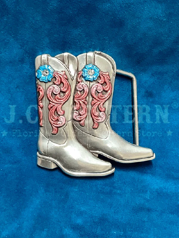 Nocona 37937 Womens Cowgirl Boots Buckle Silver