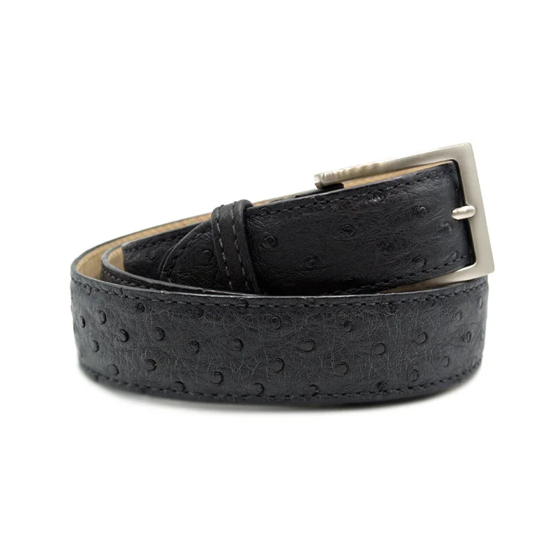 73-101-BLK OSTRICH QUILL Belt, Black