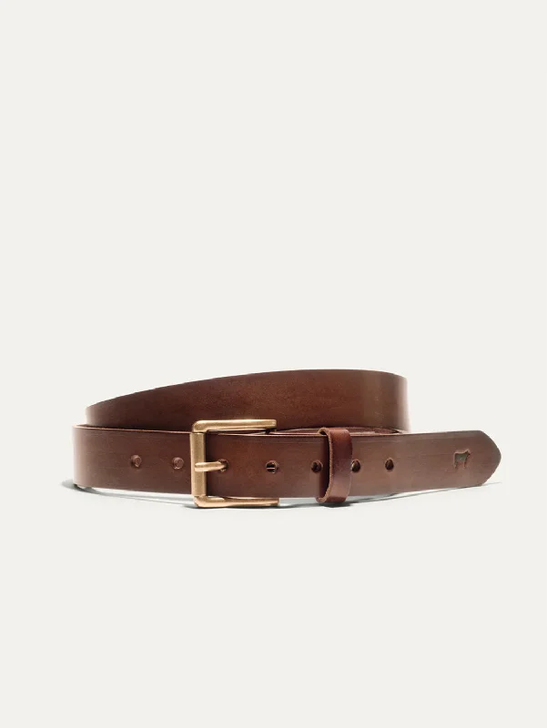 Saddle Leather Belt - Brown