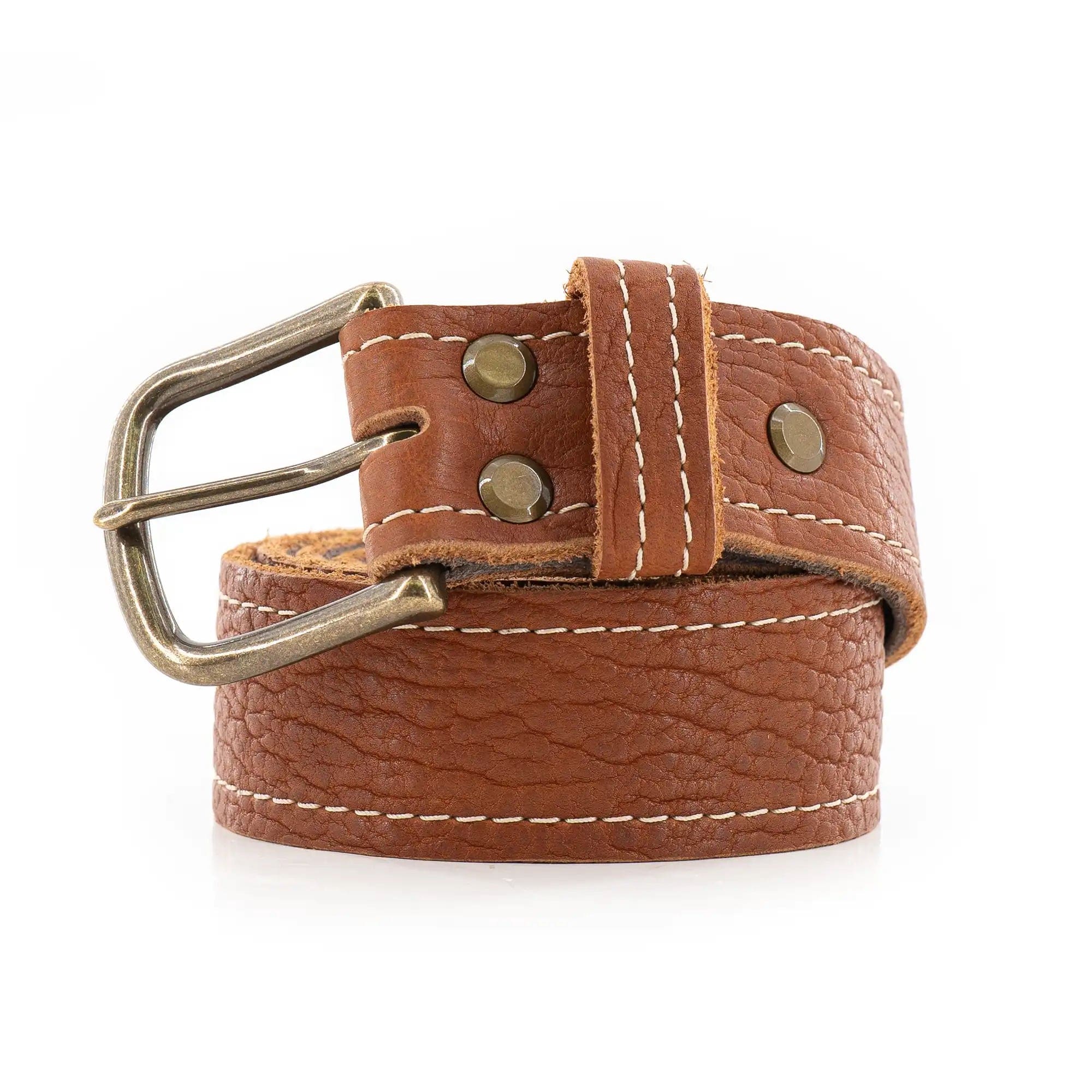 Smooth Canyon Bison Leather Belt