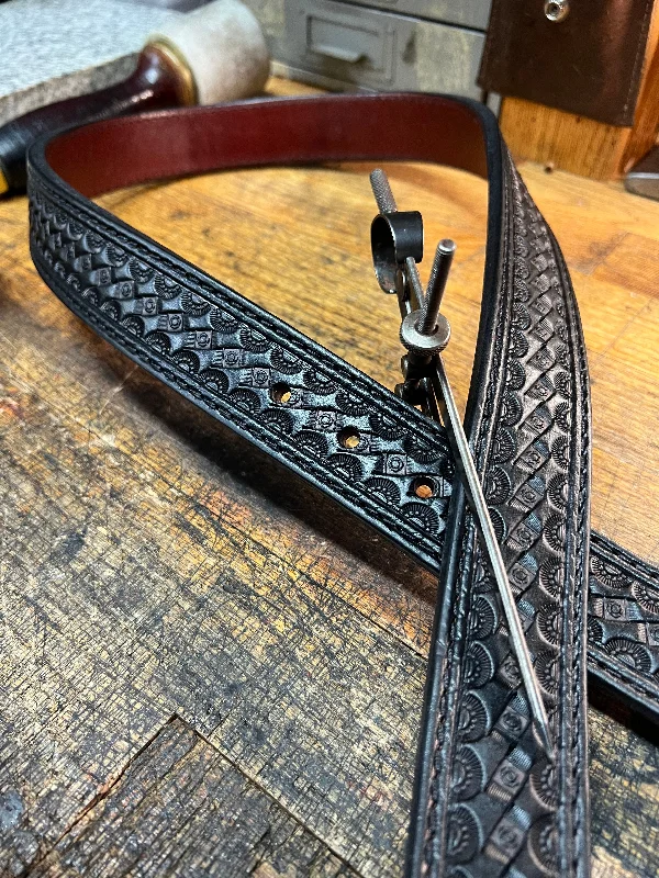 "The Fireman" Custom Tooled & Stamped Belt