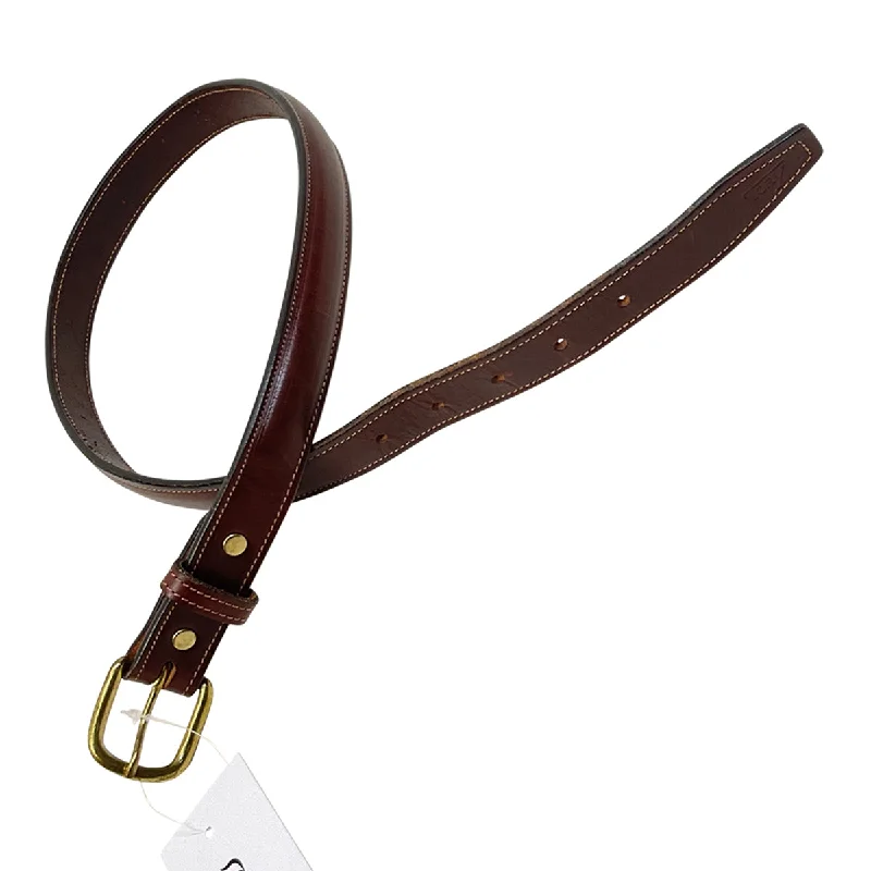 Tory Raised Leather Belt in Havana - Small