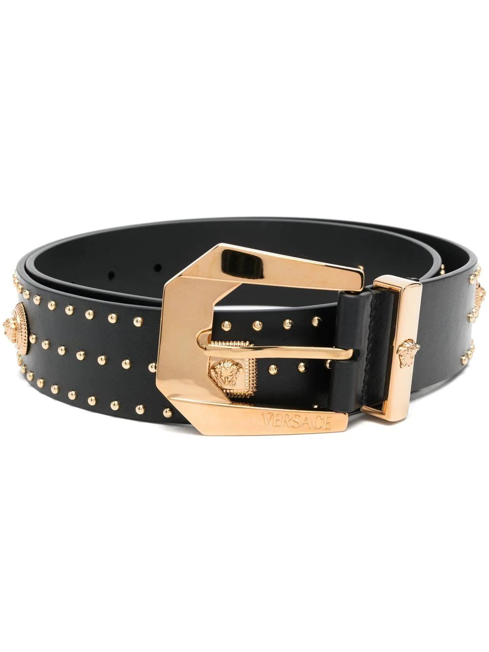 Versace Heritage Medusa Studded Belt