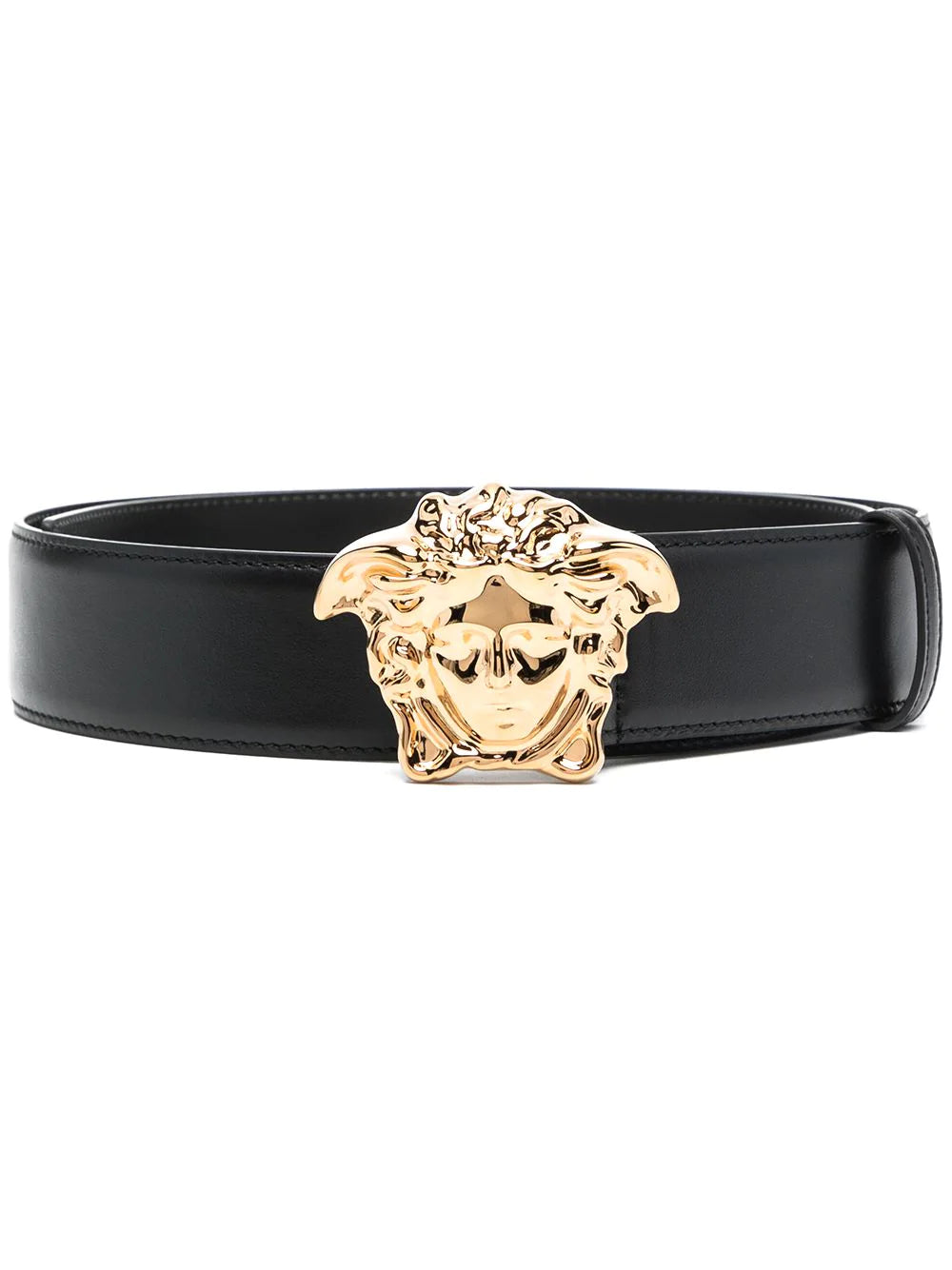 Versace Black La Medusa Head Belt